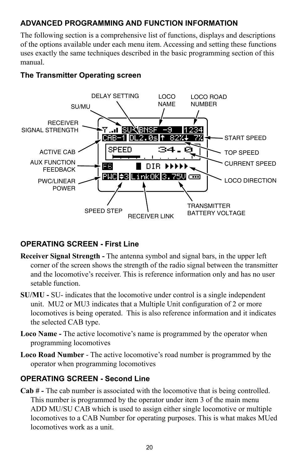 Crest Electronics CRE57000 TRAIN ENGINEER REVOLUTION MANUAL User Manual | Page 20 / 40