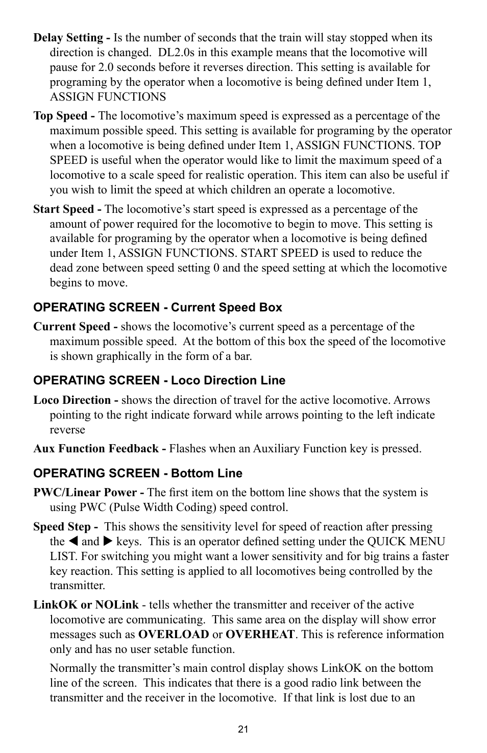 Crest Electronics CRE57000 TRAIN ENGINEER REVOLUTION MANUAL User Manual | Page 21 / 40