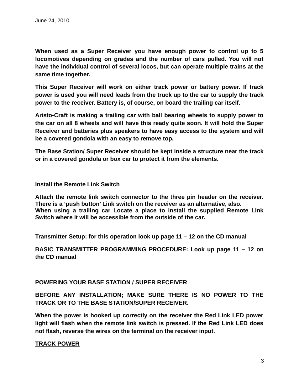 Crest Electronics CRE57005 REVOLUTION BASE STATION/SUPER RECEIVER 2.4 GHZ User Manual | Page 3 / 5