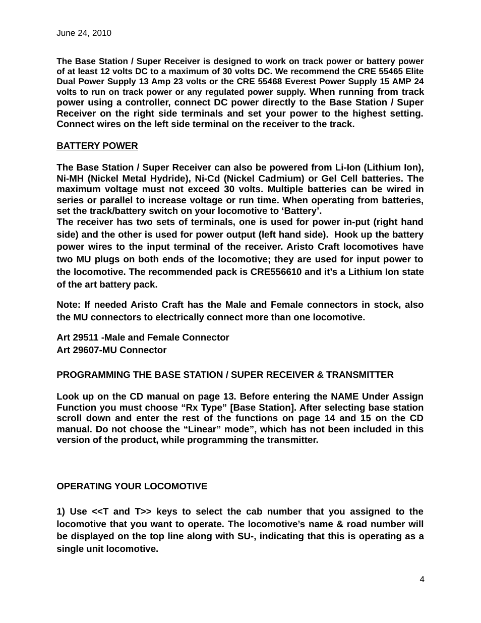 Crest Electronics CRE57005 REVOLUTION BASE STATION/SUPER RECEIVER 2.4 GHZ User Manual | Page 4 / 5