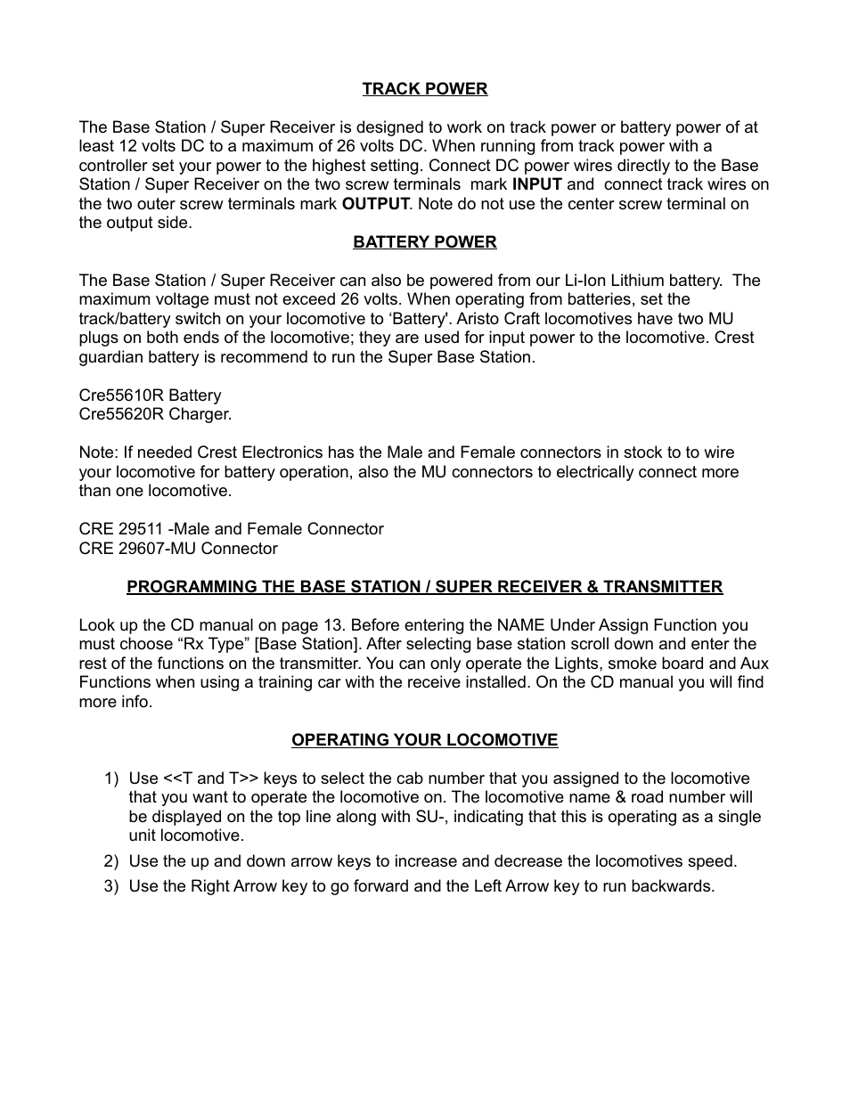 Crest Electronics CRE57005S BASE STATION/SUPER RECEIVER User Manual | Page 4 / 6