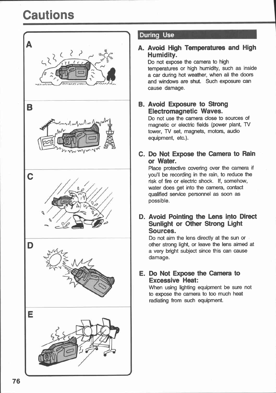 Cautions, Cautions o, C ^ ^ b | Canon E 430 User Manual | Page 78 / 86