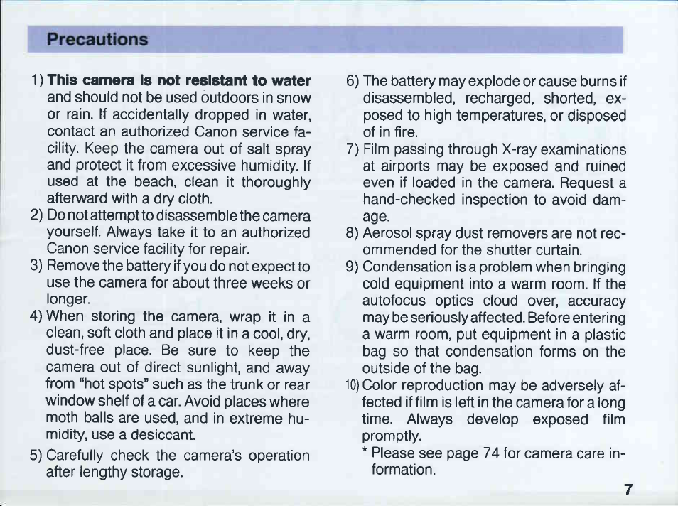 Canon EOS 5 User Manual | Page 7 / 137