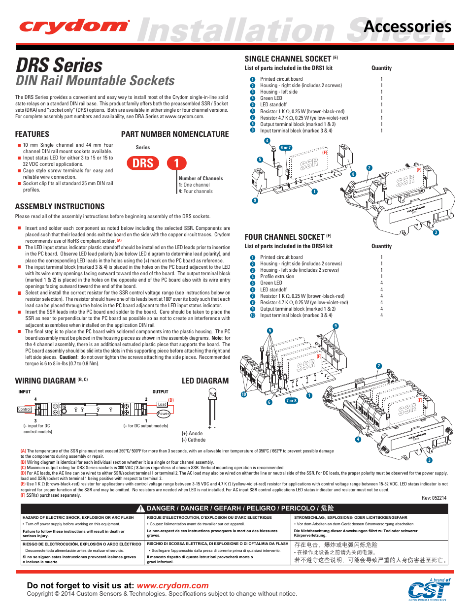 Crydom DRS Series User Manual | 1 page