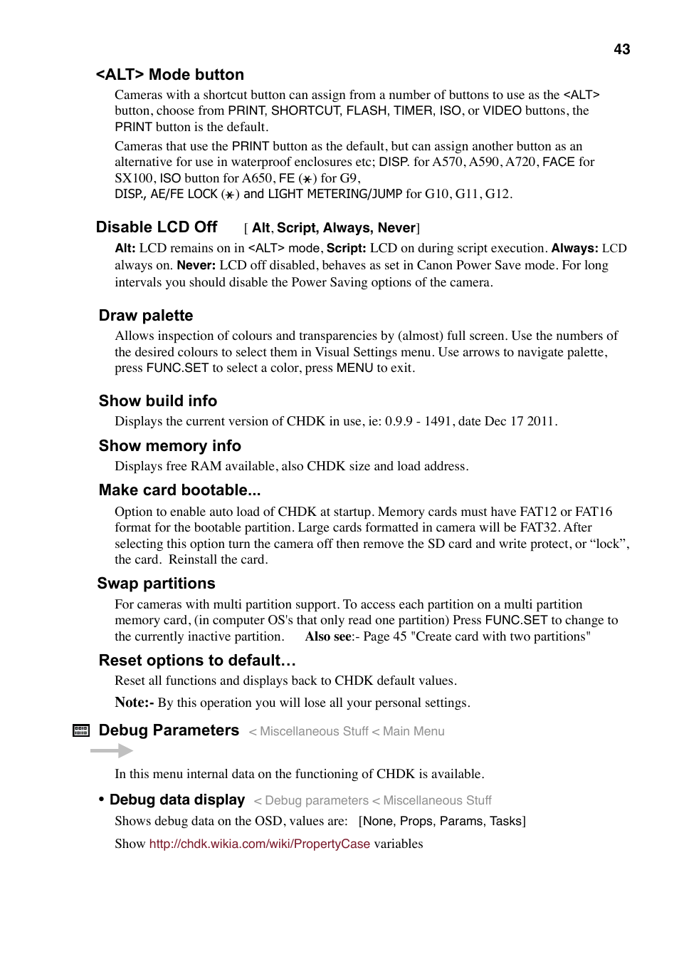 Mode button on | Canon CHDK User Manual | Page 45 / 76