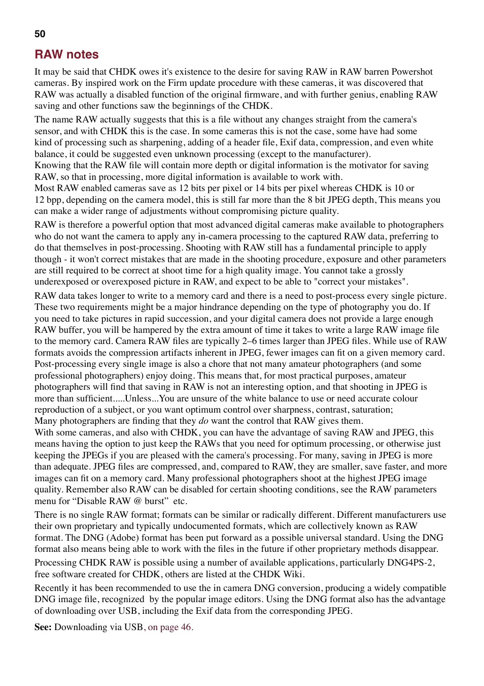 Raw notes | Canon CHDK User Manual | Page 52 / 76