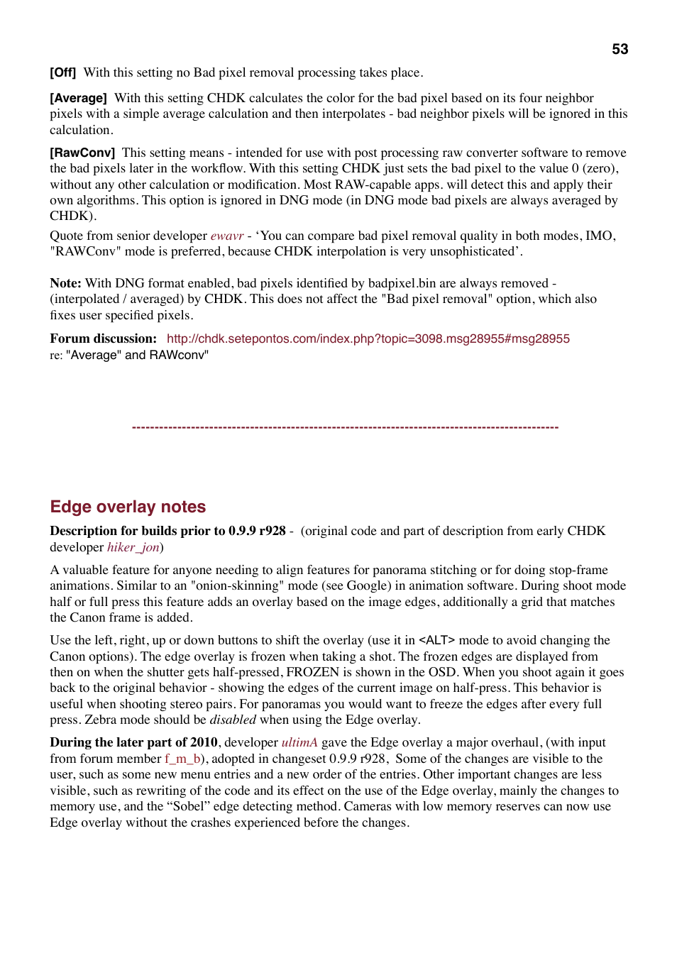 Edge overlay notes | Canon CHDK User Manual | Page 55 / 76