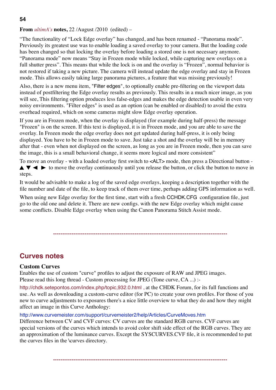 Curves notes | Canon CHDK User Manual | Page 56 / 76