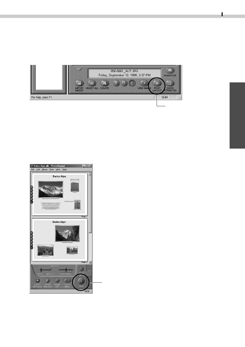 Printing images, Windows | Canon D I G I T A L C A M E R A CDI-E019-010 User Manual | Page 21 / 108