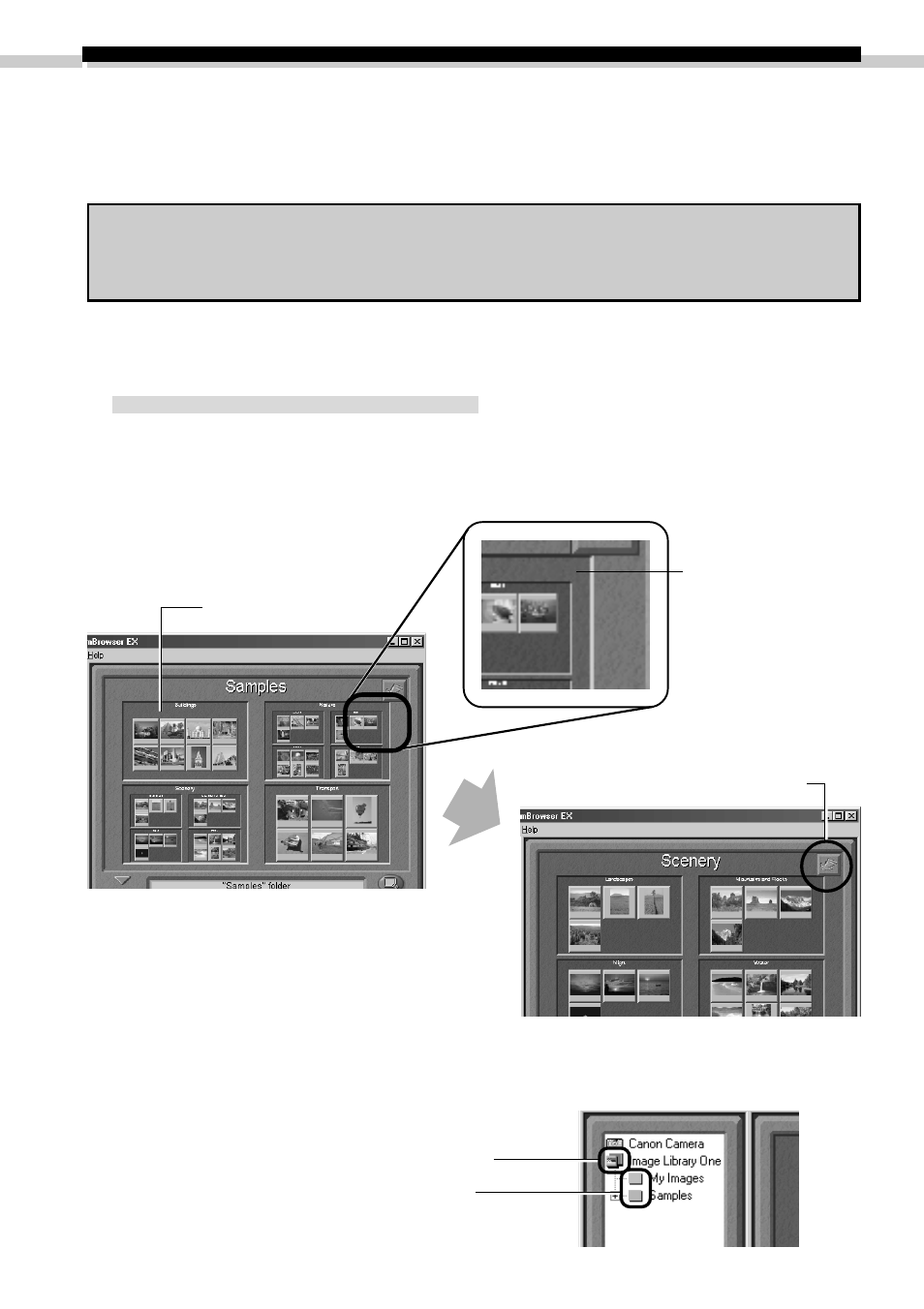 Using additional zoombrowser ex functions, Displaying images | Canon D I G I T A L C A M E R A CDI-E019-010 User Manual | Page 22 / 108