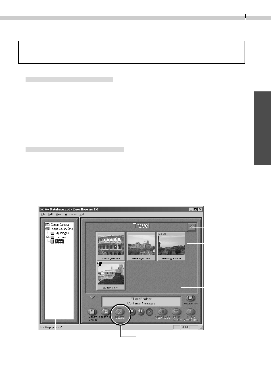 Erasing images, Windows | Canon D I G I T A L C A M E R A CDI-E019-010 User Manual | Page 27 / 108