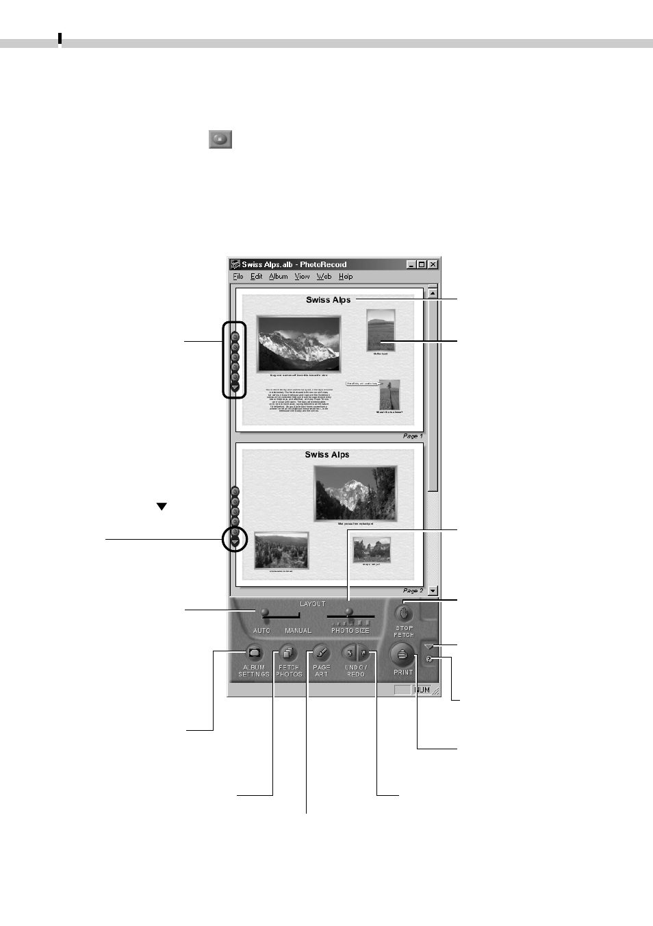 Printing images, Photorecord window | Canon D I G I T A L C A M E R A CDI-E019-010 User Manual | Page 34 / 108