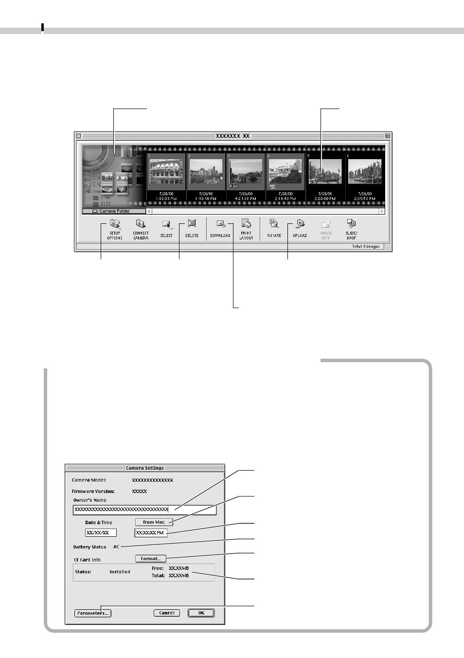 The imagebrowser camera window | Canon D I G I T A L C A M E R A CDI-E019-010 User Manual | Page 72 / 108