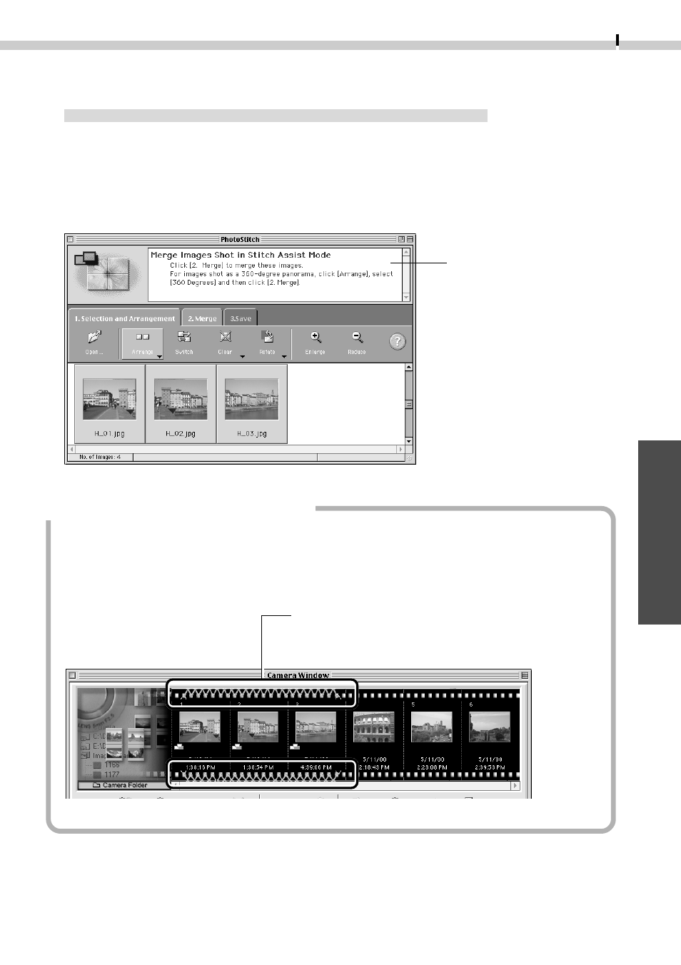 Merging panoramic images with photostitch, Macintosh | Canon D I G I T A L C A M E R A CDI-E019-010 User Manual | Page 85 / 108