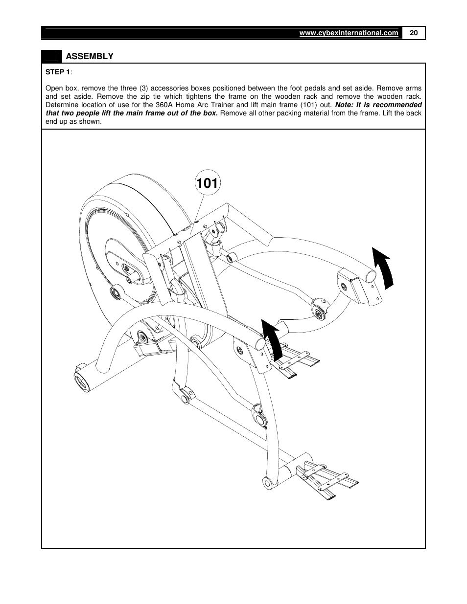 Cybex 360A Arc Trainer User Manual | Page 20 / 48