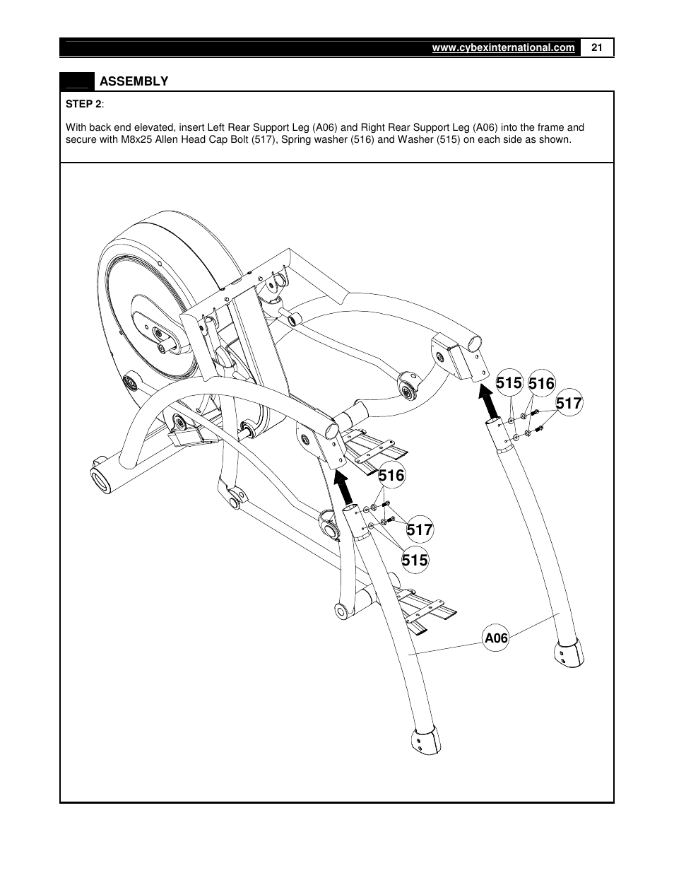 Cybex 360A Arc Trainer User Manual | Page 21 / 48