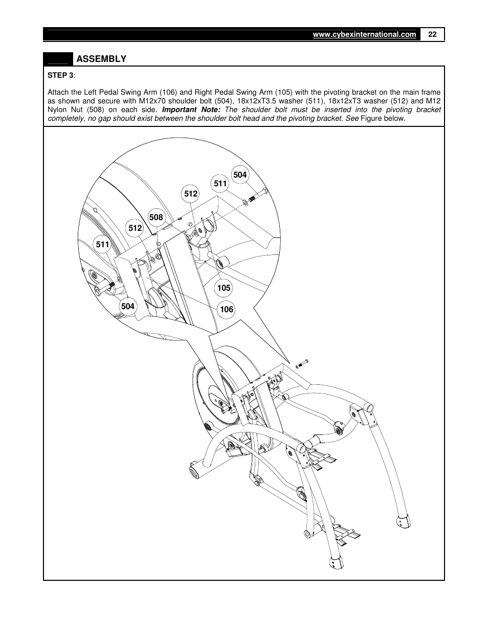 Cybex 360A Arc Trainer User Manual | Page 22 / 48