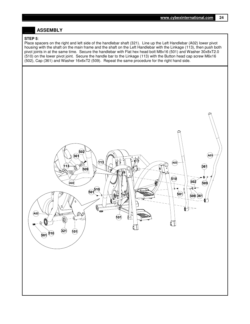 Cybex 360A Arc Trainer User Manual | Page 24 / 48