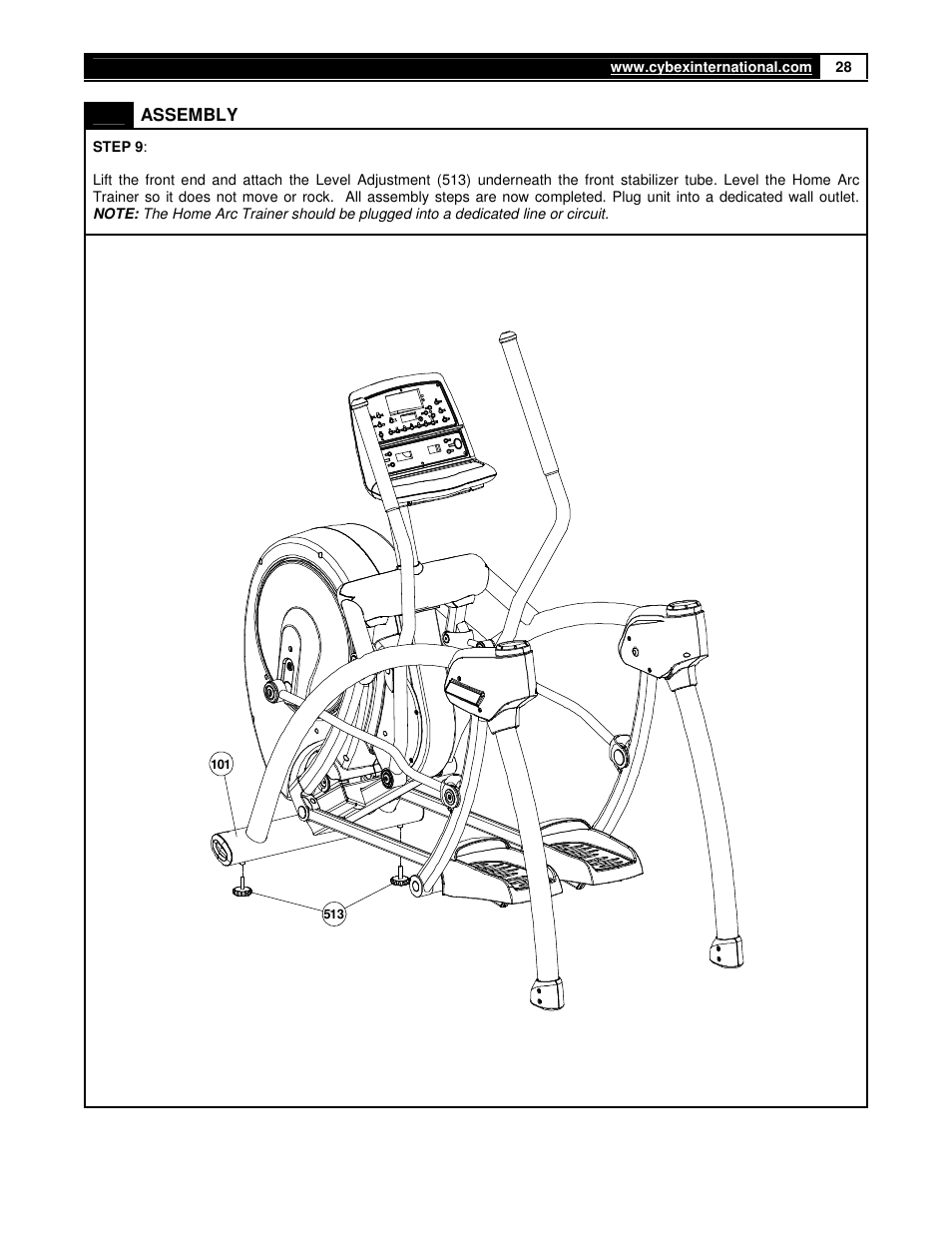 Cybex 360A Arc Trainer User Manual | Page 28 / 48