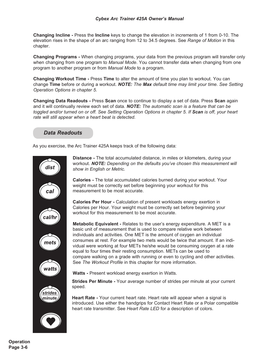 Cybex 425A Arc Trainer User Manual | Page 22 / 64