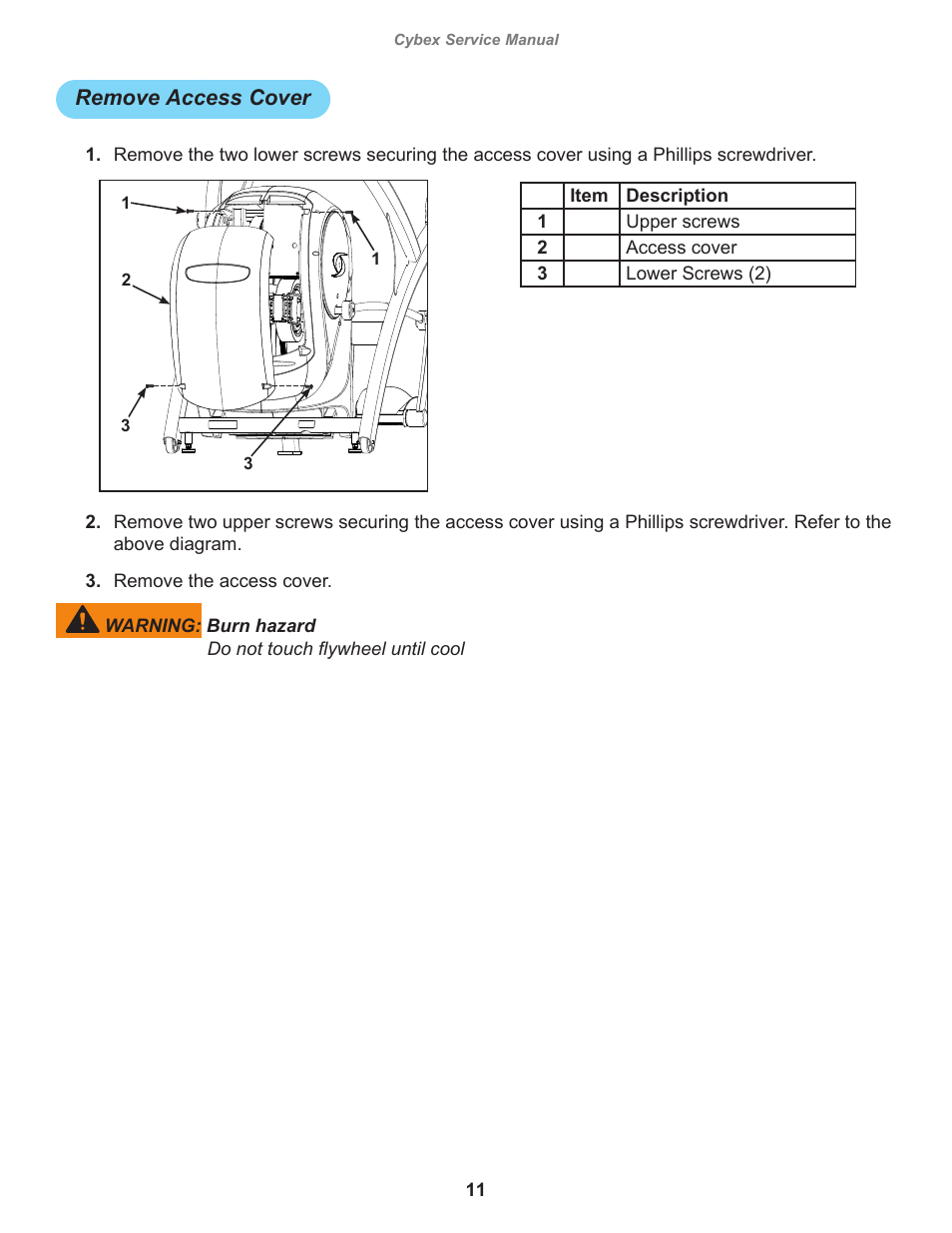 Cybex 525AT Arc Trainer User Manual | Page 11 / 74