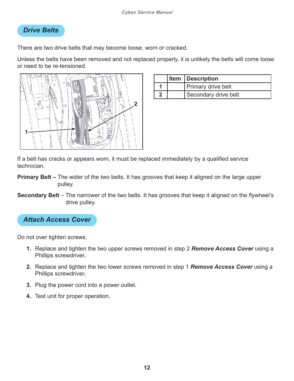 Cybex 525AT Arc Trainer User Manual | Page 12 / 74