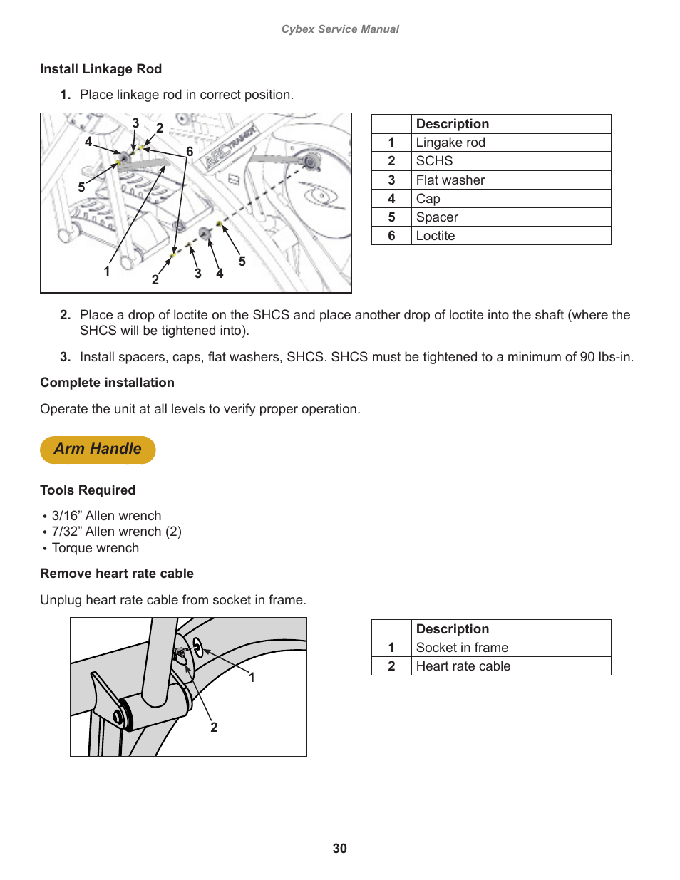 Cybex 525AT Arc Trainer User Manual | Page 30 / 74