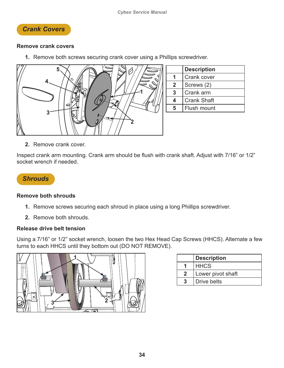 Cybex 525AT Arc Trainer User Manual | Page 34 / 74