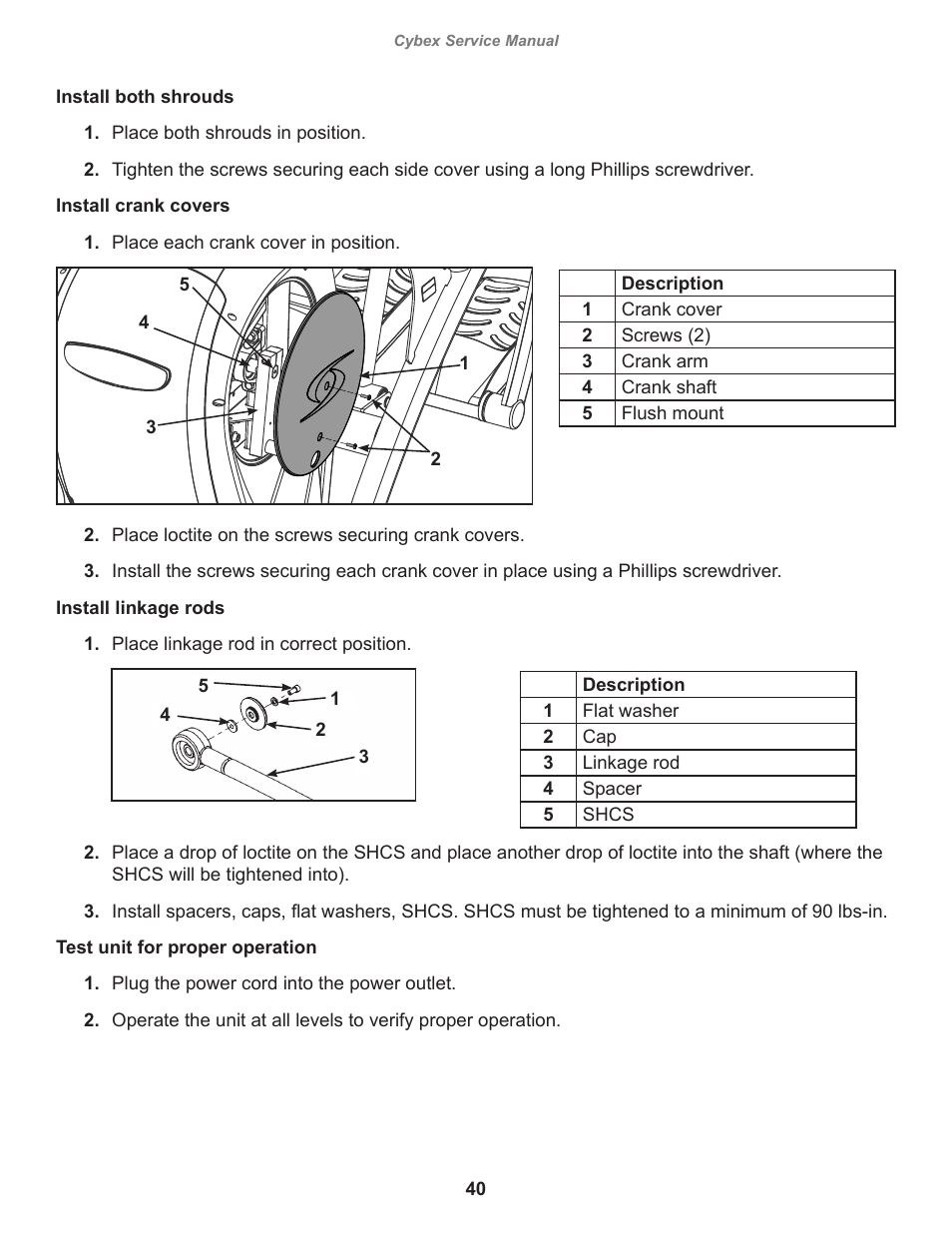 Cybex 525AT Arc Trainer User Manual | Page 40 / 74