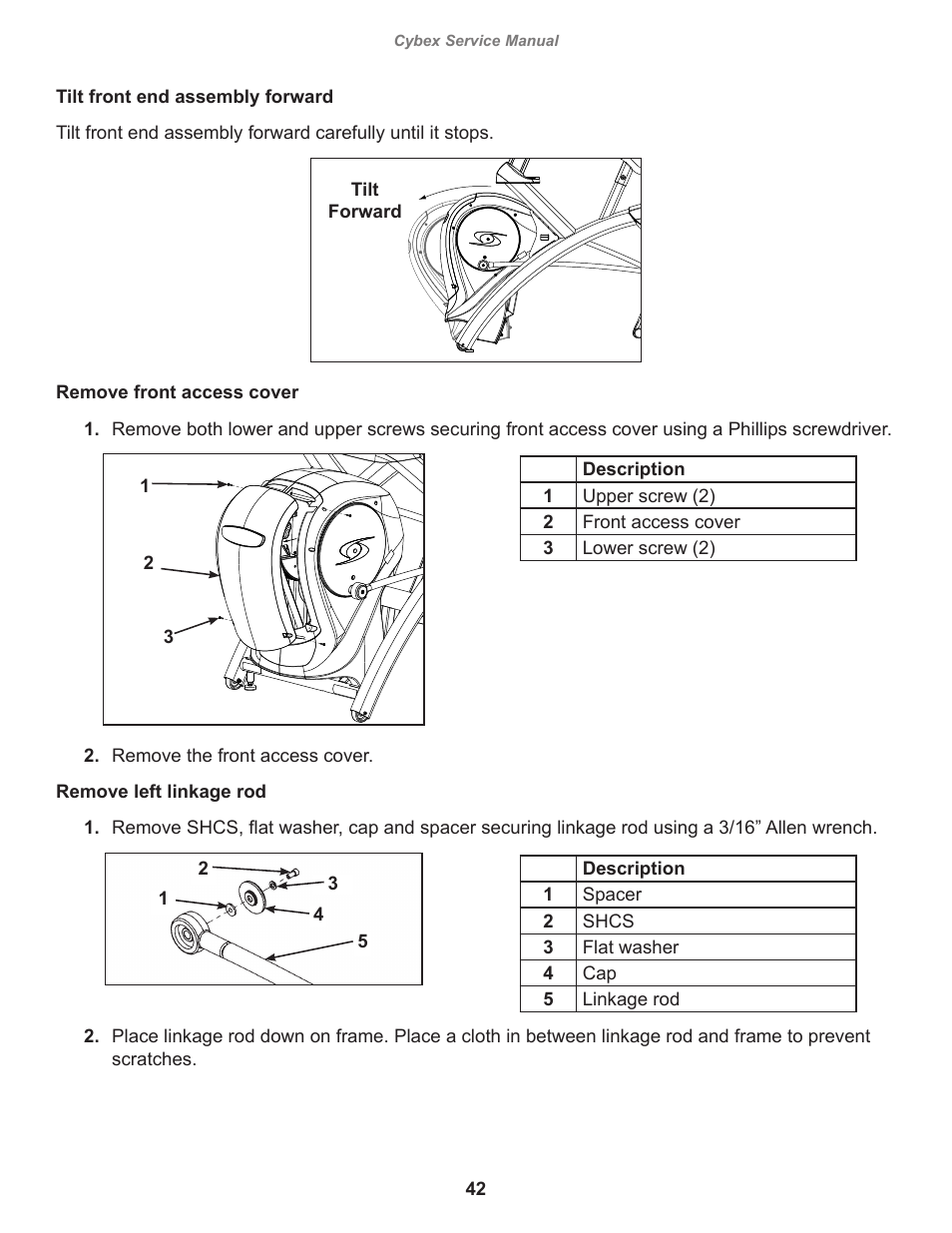 Cybex 525AT Arc Trainer User Manual | Page 42 / 74