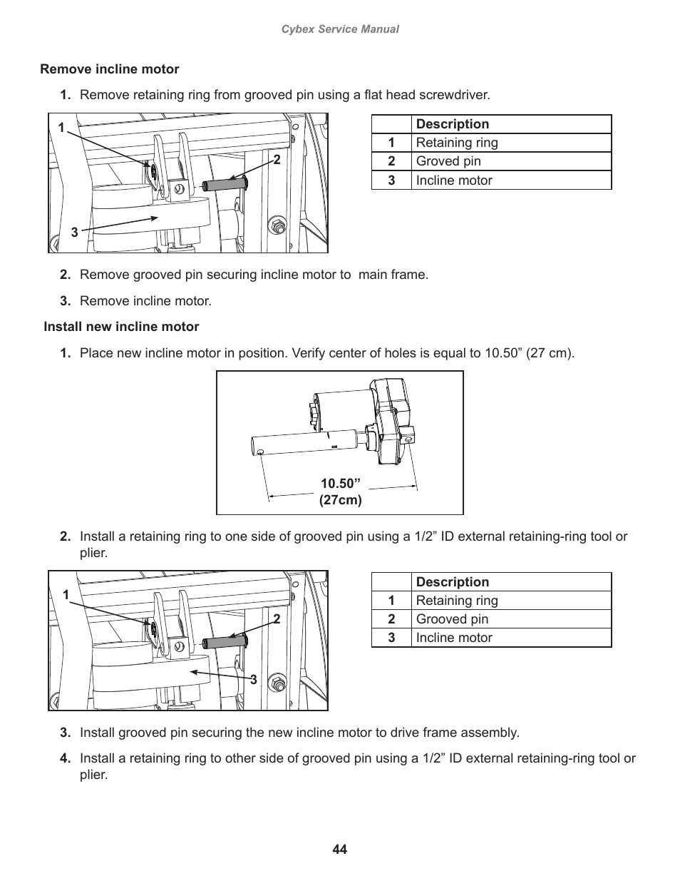 Cybex 525AT Arc Trainer User Manual | Page 44 / 74