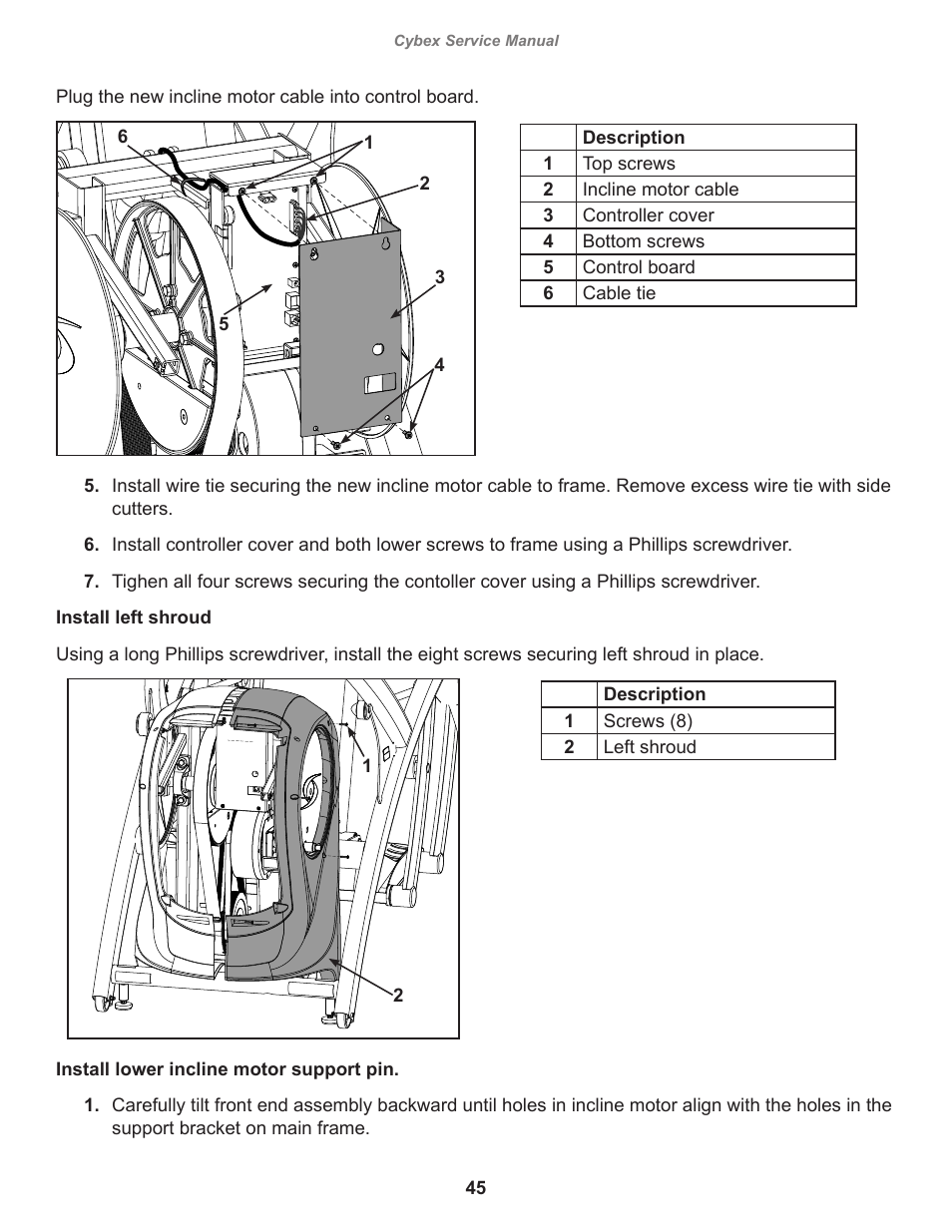 Cybex 525AT Arc Trainer User Manual | Page 45 / 74