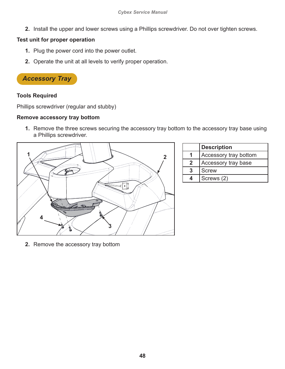 Cybex 525AT Arc Trainer User Manual | Page 48 / 74
