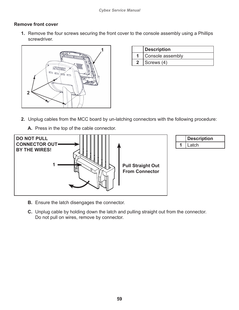 Cybex 525AT Arc Trainer User Manual | Page 59 / 74
