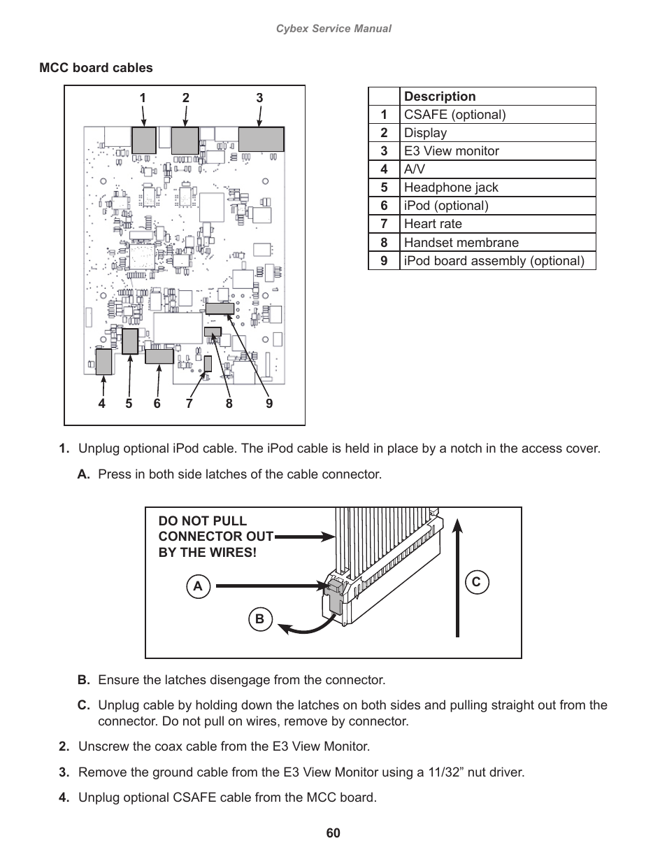 Cybex 525AT Arc Trainer User Manual | Page 60 / 74