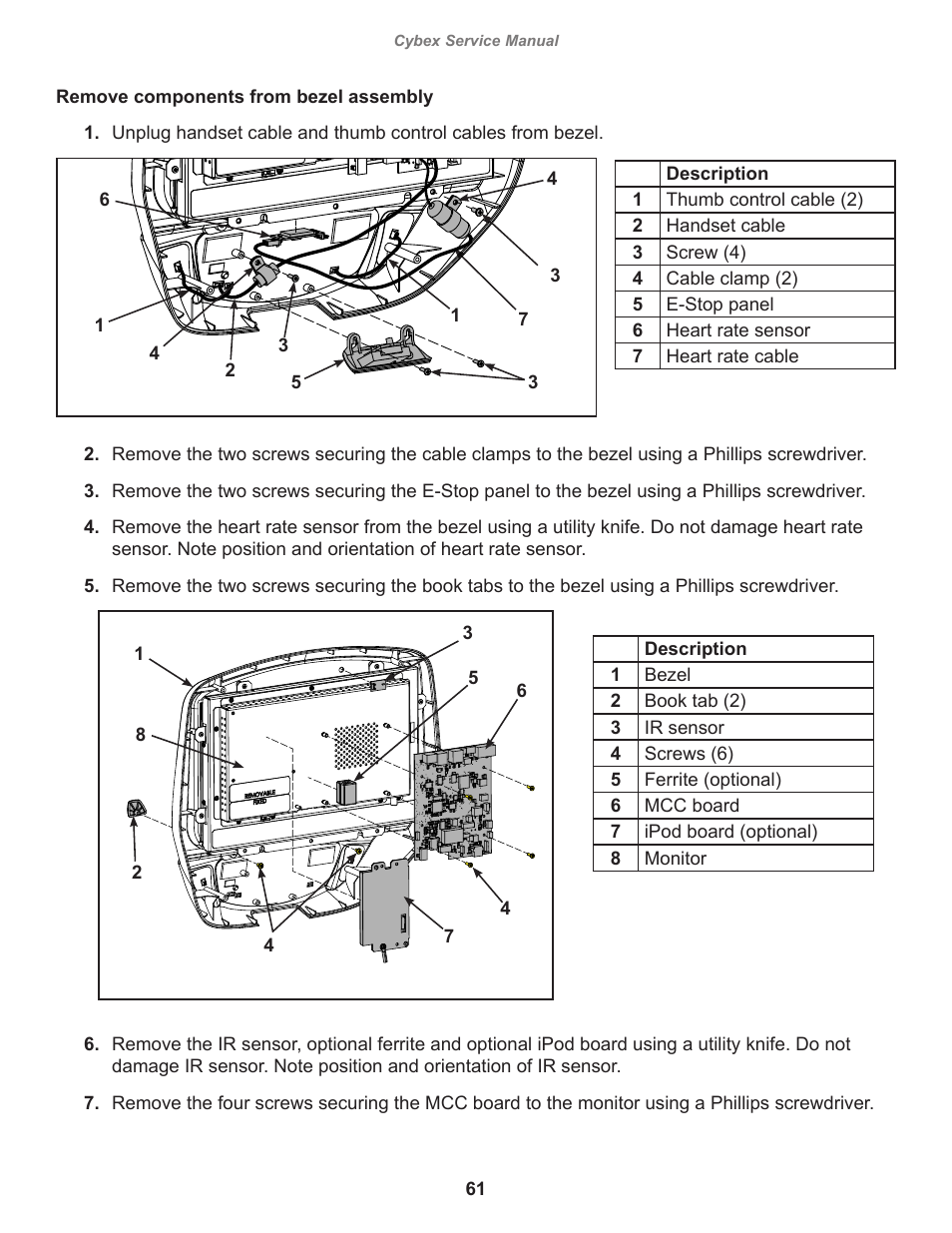 Cybex 525AT Arc Trainer User Manual | Page 61 / 74