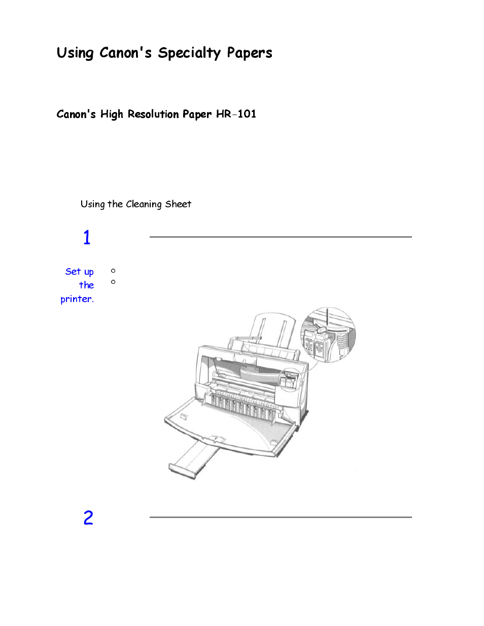 Using canon's specialty papers, Canon's high resolution paper hr-101, 8vlqj &dqrq v 6shfldow\ 3dshuv | Canon HC-4200 User Manual | Page 40 / 82