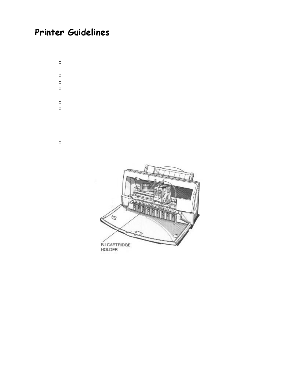 Printer guidelines, 3ulqwhu *xlgholqhv | Canon HC-4200 User Manual | Page 45 / 82
