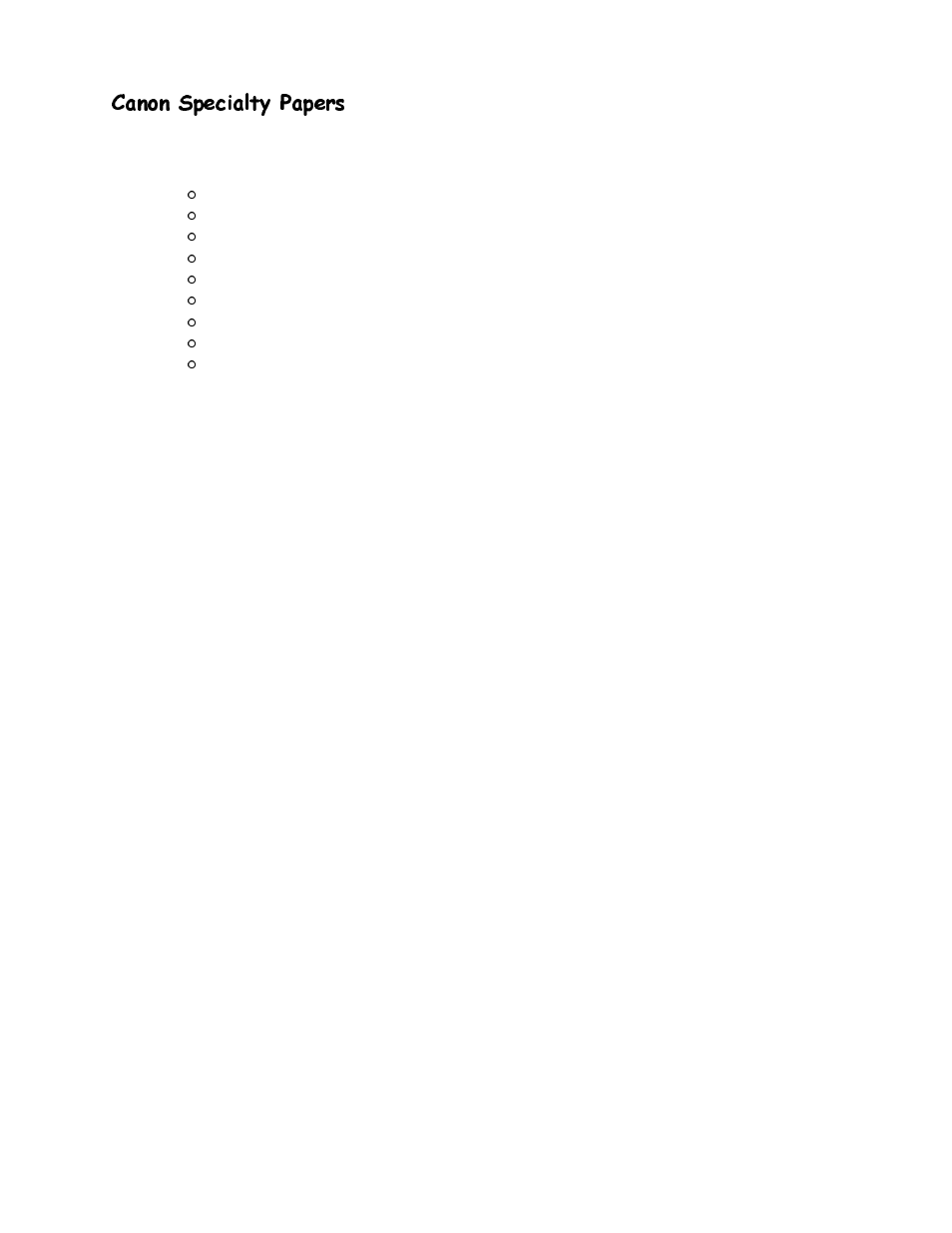 Canon specialty papers, Dqrq 6shfldow\ 3dshuv | Canon HC-4200 User Manual | Page 7 / 82