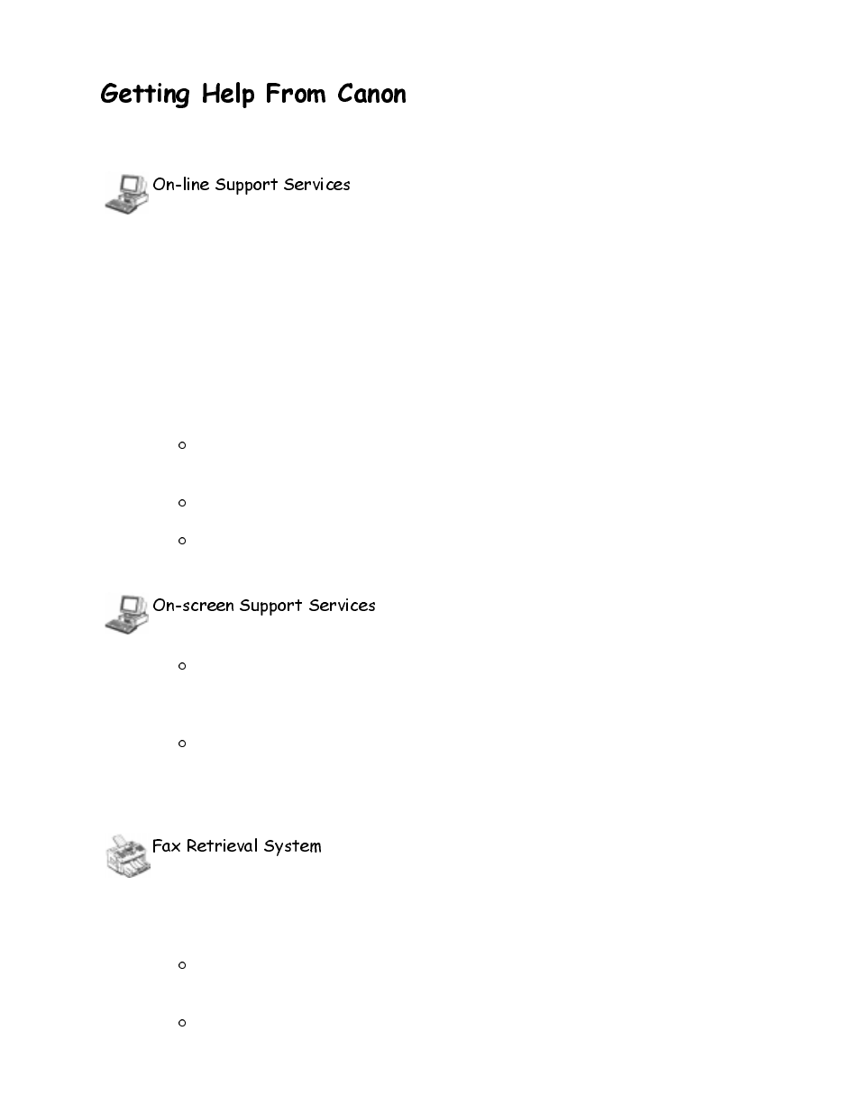 Getting help from canon, Hwwlqj +hos )urp &dqrq | Canon HC-4200 User Manual | Page 8 / 82