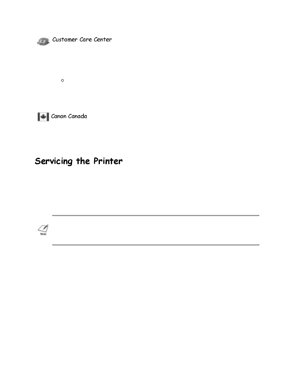 Servicing the printer, 6huylflqj wkh 3ulqwhu | Canon HC-4200 User Manual | Page 9 / 82