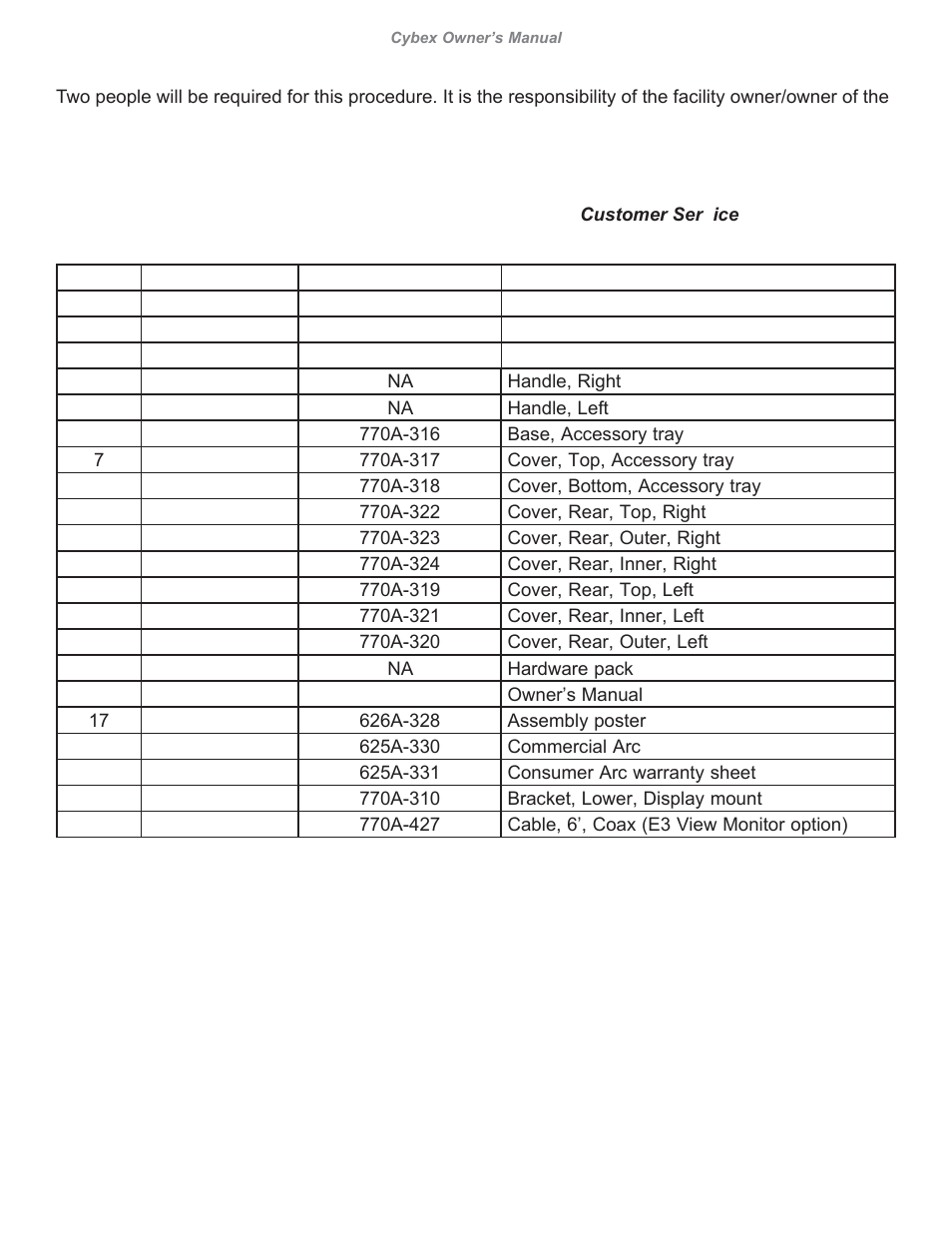 Cybex 626A Arc Trainer User Manual | Page 14 / 94