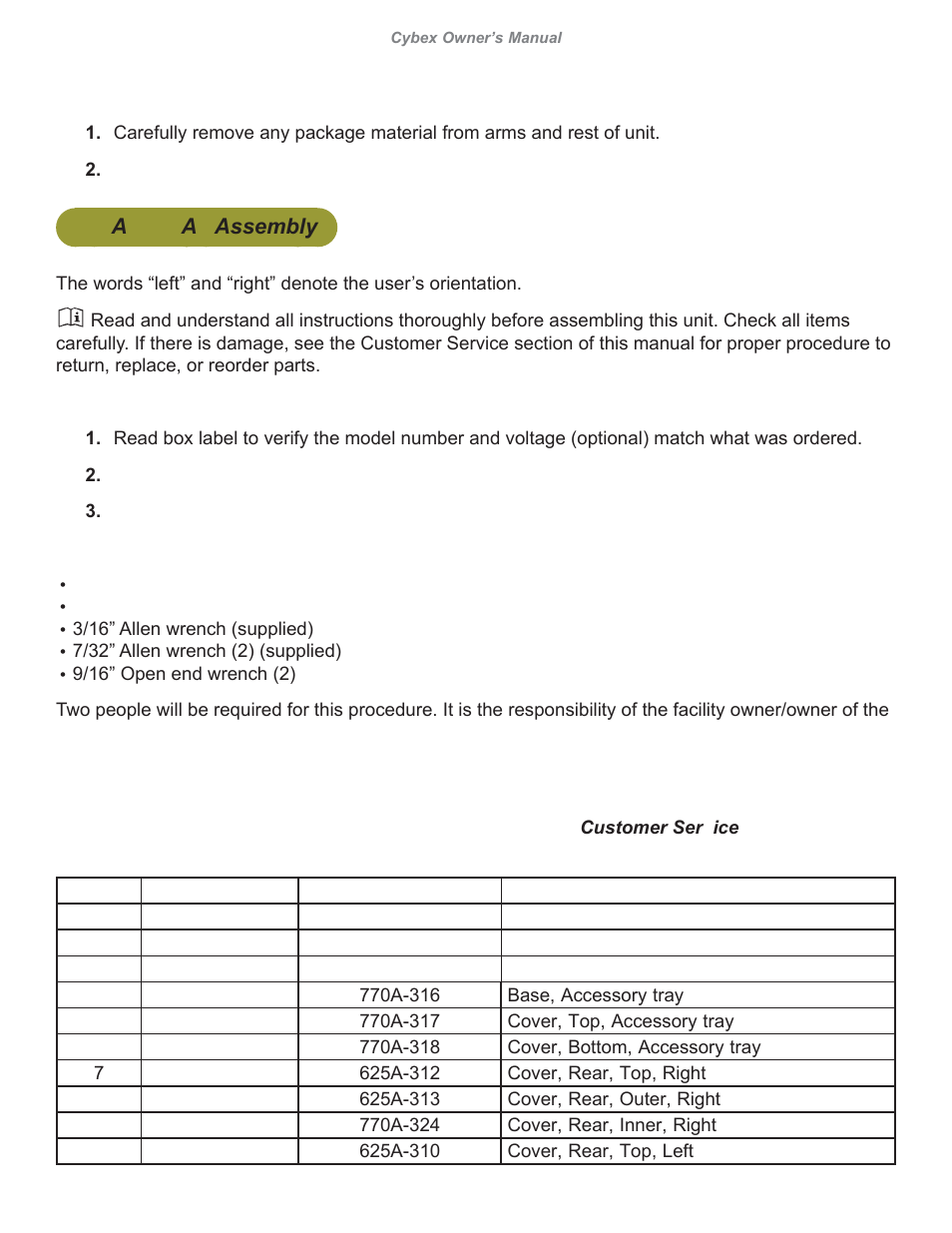 Cybex 626A Arc Trainer User Manual | Page 27 / 94
