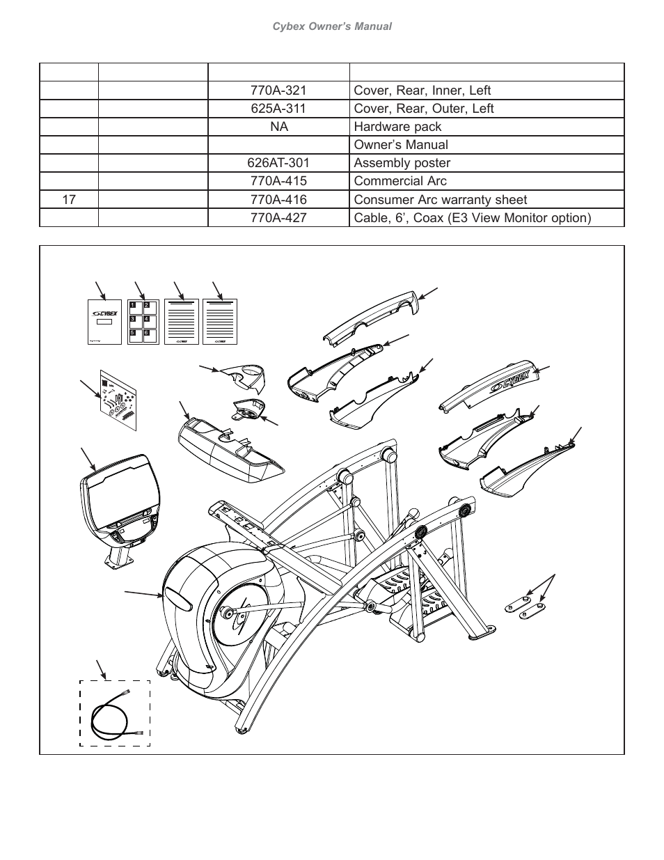 Cybex 626A Arc Trainer User Manual | Page 28 / 94