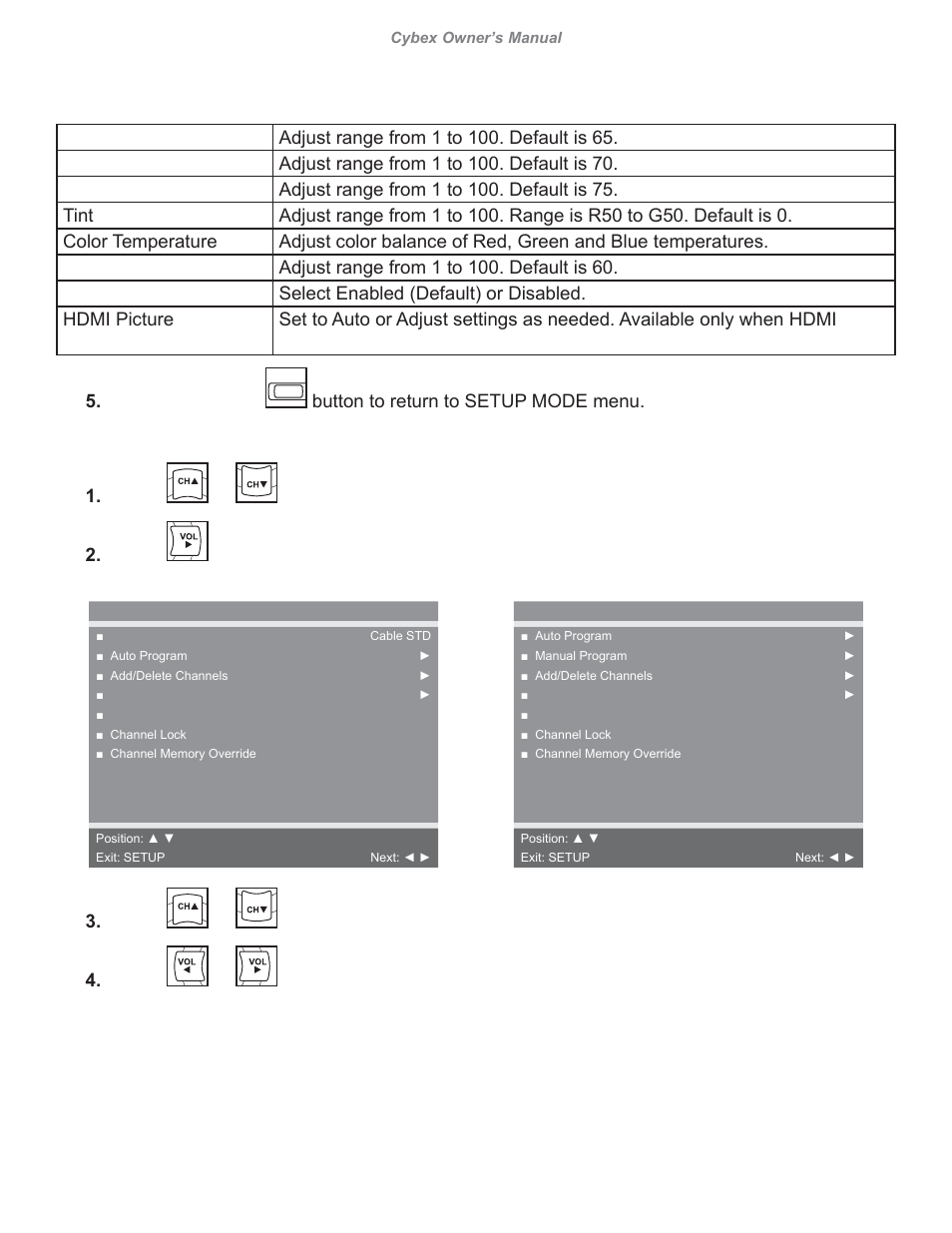 Dvb-t monitor | Cybex 626A Arc Trainer User Manual | Page 51 / 94