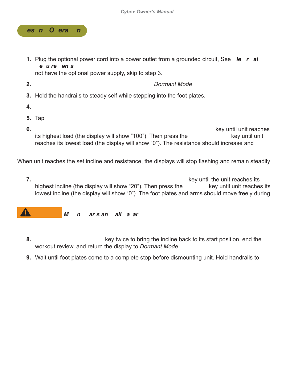 Cybex 626A Arc Trainer User Manual | Page 59 / 94