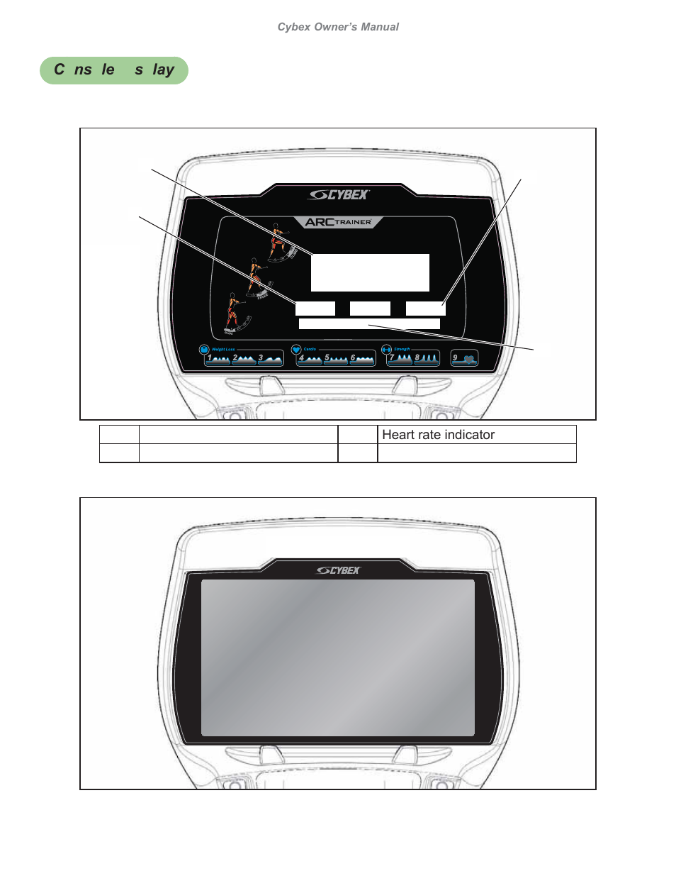 C ns le s lay | Cybex 626A Arc Trainer User Manual | Page 63 / 94