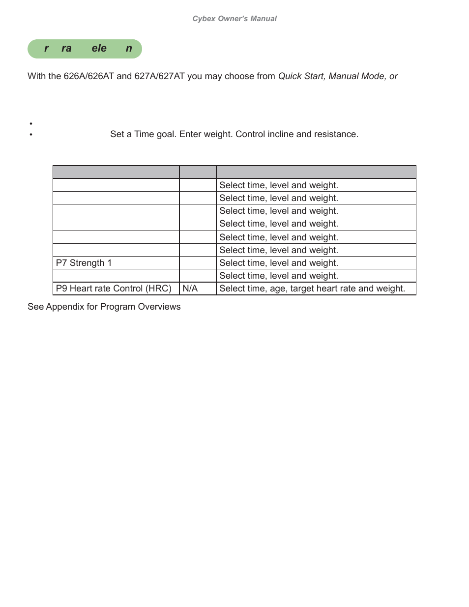 Cybex 626A Arc Trainer User Manual | Page 70 / 94