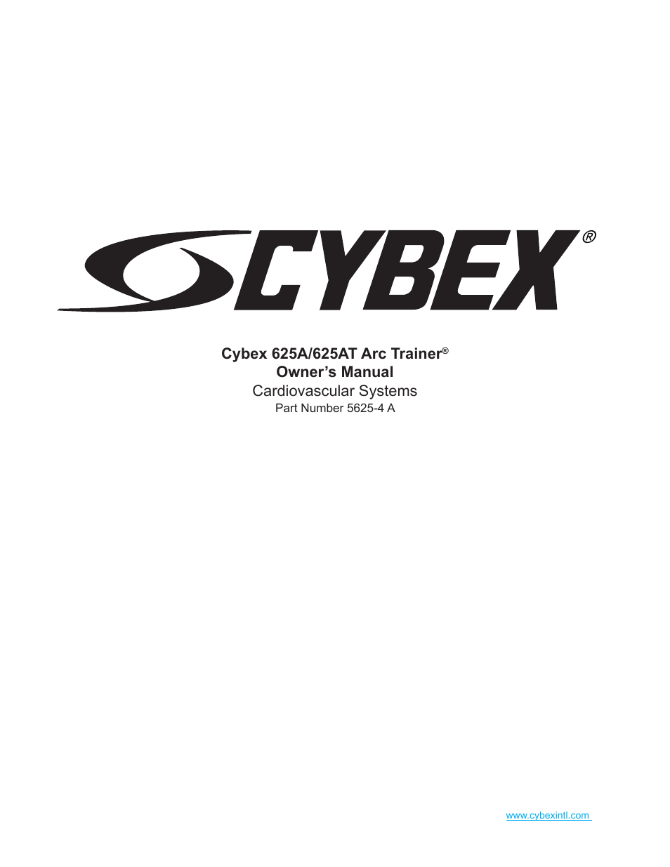 Cybex 625A Arc Trainer User Manual | 94 pages