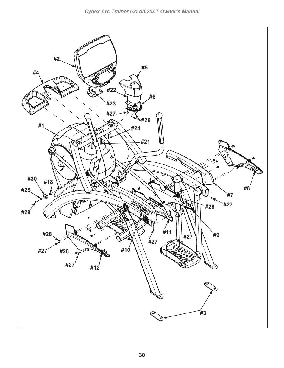 Cybex 625A Arc Trainer User Manual | Page 30 / 94